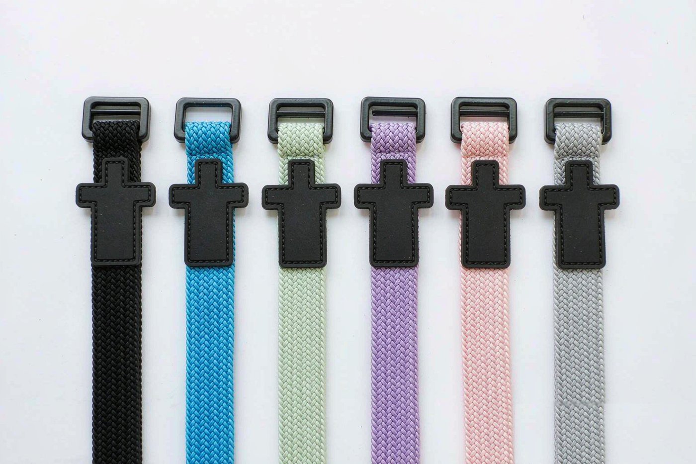 Colourful braided phone wrist straps