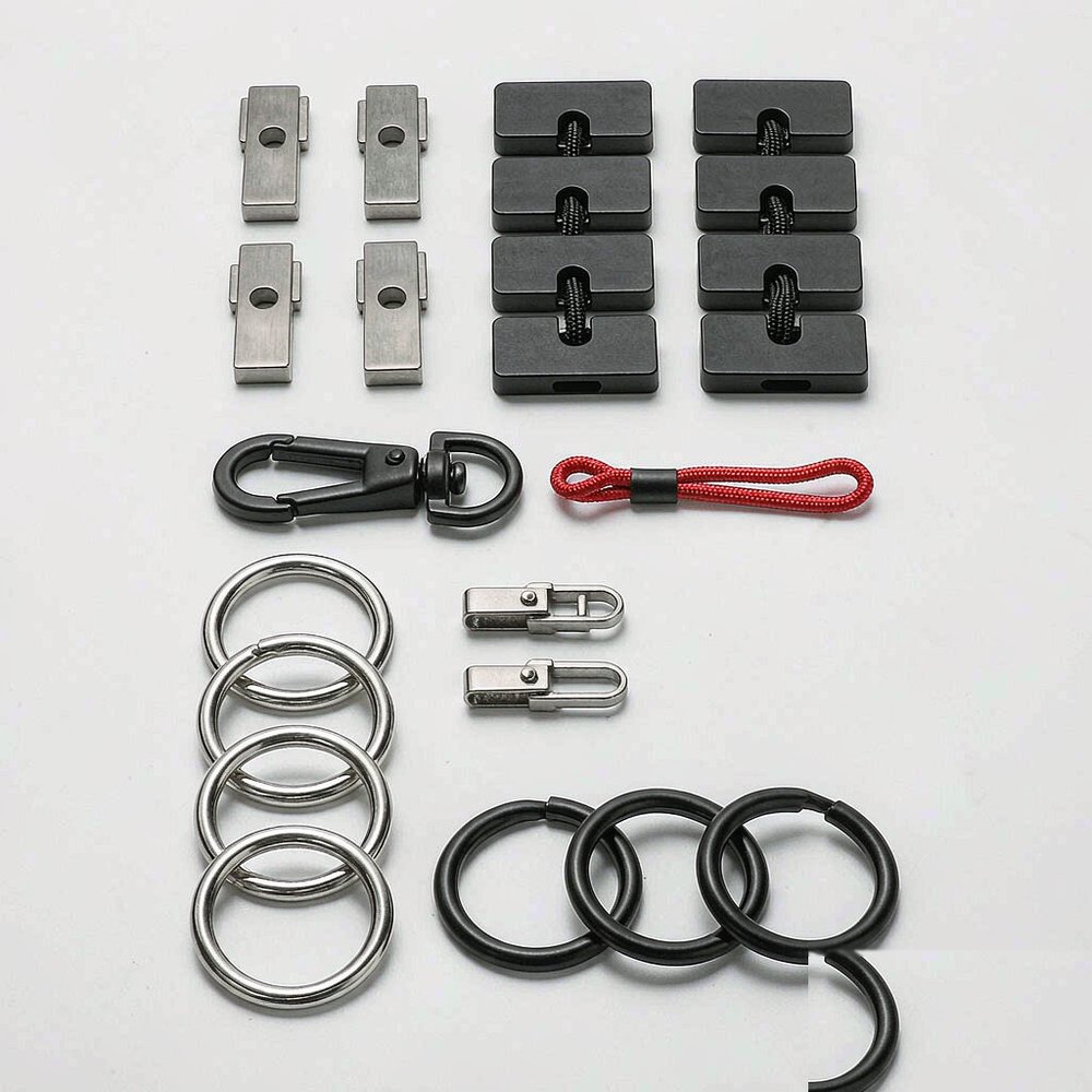 Lanyard hardware, clips and anchor plates