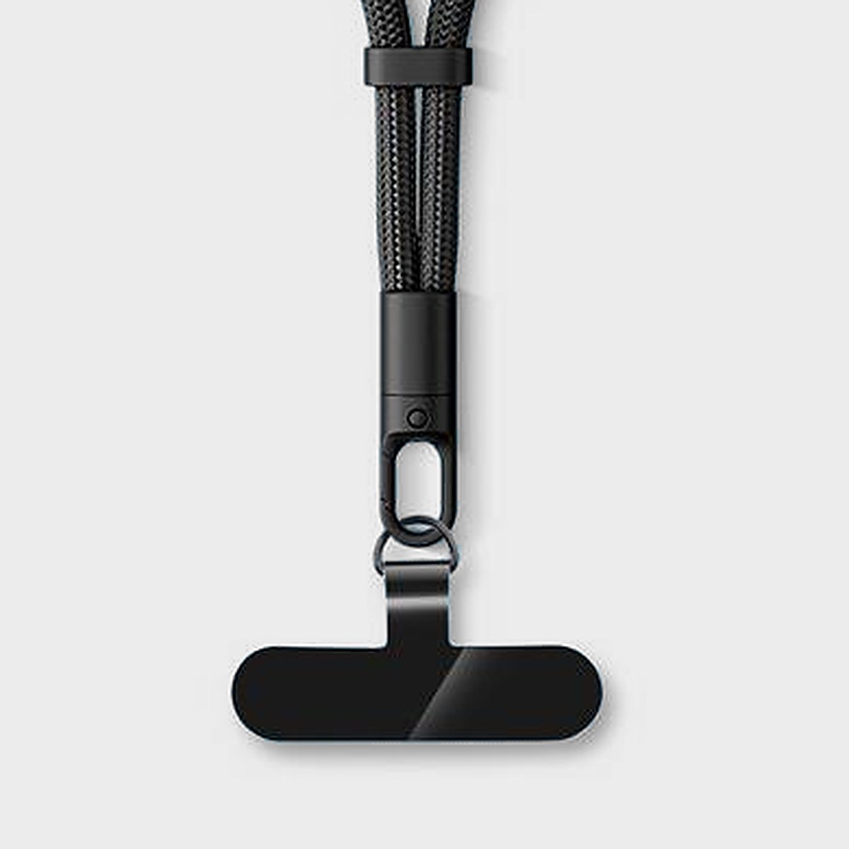 Close-up of the 360 degree swivel metal clip and soft TPU anchor patch