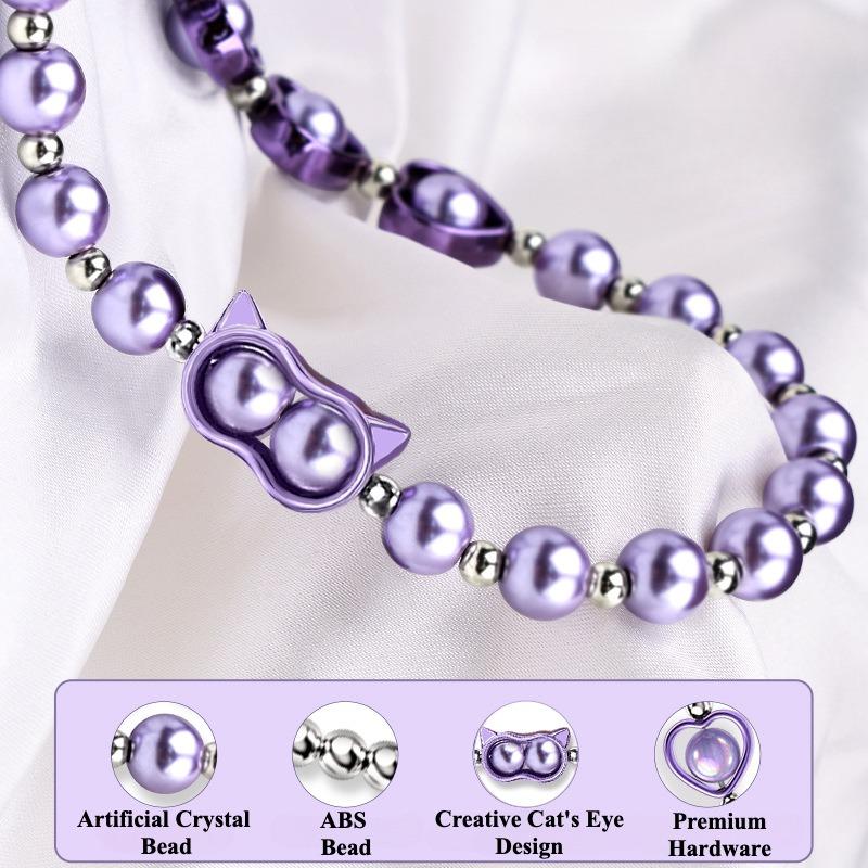 Y312 bead construction: crystal bead, ABS bead, cat&rsquo;s-eye design and hardware